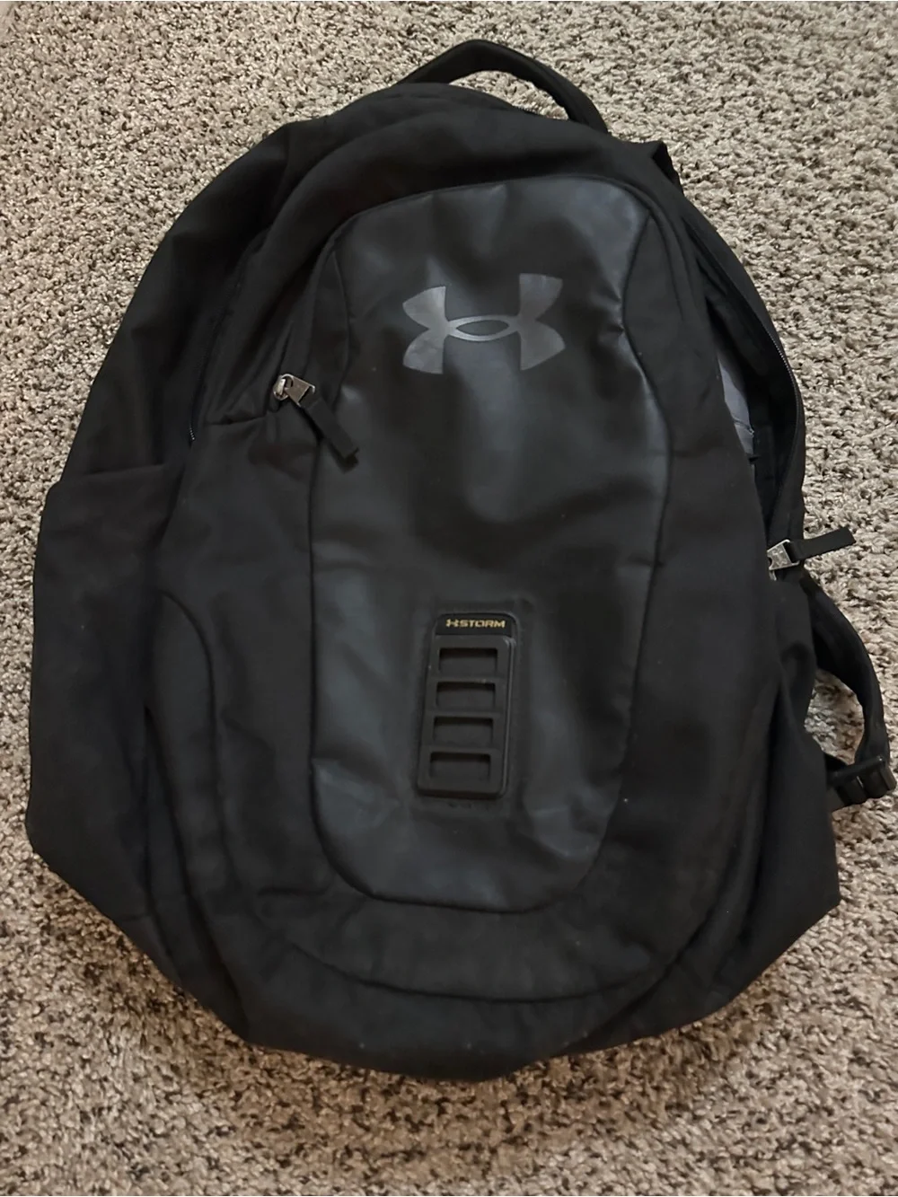 Under Armour Black Backpack with Storm Water-Resistant Front Panel